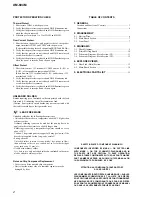 Preview for 2 page of Sony XM-604M - Amplifier Service Manual