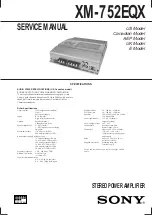 Sony XM-752EQX Service Manual preview