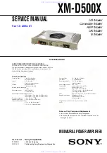 Preview for 1 page of Sony XM-D500X Operating & Mounting Service Manual