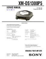 Preview for 1 page of Sony XM-DS1300P5 Operating & Mounting Service Manual