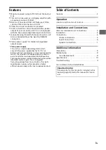 Preview for 3 page of Sony XM-GS4 Operating Instructions Manual