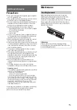 Preview for 9 page of Sony XM-GS4 Operating Instructions Manual