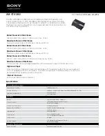 Sony XM-GTX1852 Specifications preview