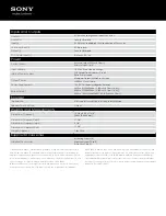 Preview for 2 page of Sony XM-GTX1852 Specifications