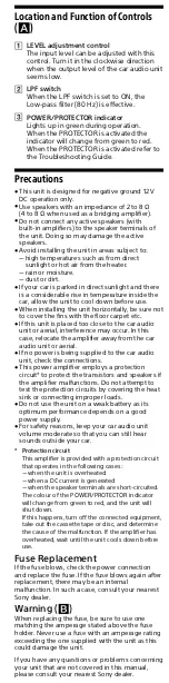 Preview for 4 page of Sony XM-N502 User Manual