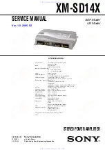 Preview for 1 page of Sony XM-SD14X Service Manual