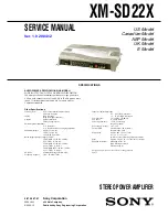 Sony XM-SD22X Service Manual preview