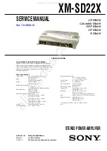 Sony XM-SD22X Service Manual preview