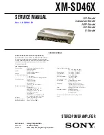 Sony XM-SD46X - Stereo Power Amplifier Service Manual preview