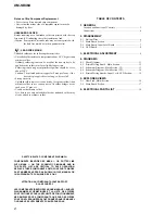 Preview for 2 page of Sony XM-SD46X - Stereo Power Amplifier Service Manual