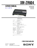 Sony XM-ZR604 - AMPLIFIER 4 CHANNEL Service Manual preview