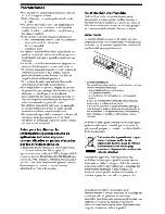 Preview for 8 page of Sony XM-zzr3301 - Amplifier Operating Instructions Manual