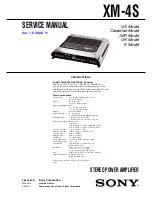 Preview for 1 page of Sony XM4S - XM 4S Amplifier Service Manual