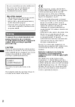 Preview for 2 page of Sony XNV-660BT - 6.1" Av Navigation Operating Instructions Manual