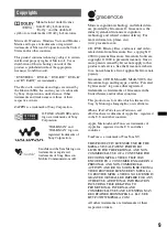 Preview for 9 page of Sony XNV-660BT - 6.1" Av Navigation Operating Instructions Manual