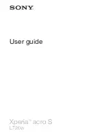 Sony Xperia acro S LT26w User Manual preview