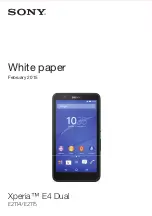 Предварительный просмотр 1 страницы Sony Xperia E4 Dual E2114 White Paper