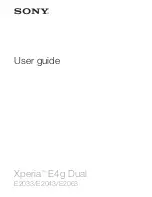 Sony Xperia E4g Dual E2033 User Manual preview