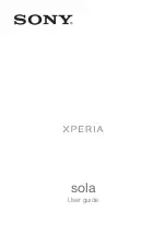 Preview for 1 page of Sony Xperia Sola User Manual