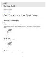 Предварительный просмотр 3 страницы Sony Xperia Tablet S Startup Manual