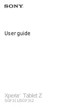 Sony Xperia Tablet Z SGP311 User Manual preview