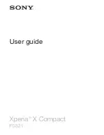 Preview for 1 page of Sony Xperia X Compact F5321 User Manual