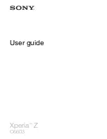 Preview for 1 page of Sony Xperia Z C6603 User Manual