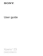 Sony Xperia Z3 D6603 User Manual preview