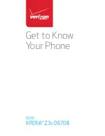 Preview for 1 page of Sony XPERIA Z3V D6708 Get To Know