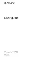 Preview for 1 page of Sony Xperia ZR M36h User Manual