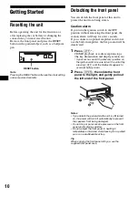 Предварительный просмотр 10 страницы Sony Xplod CDX-F7700 Operating Instructions Manual