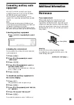 Предварительный просмотр 29 страницы Sony Xplod CDX-F7700 Operating Instructions Manual