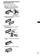 Предварительный просмотр 31 страницы Sony Xplod CDX-F7700 Operating Instructions Manual