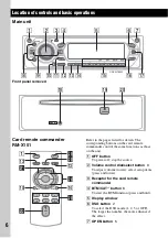 Предварительный просмотр 6 страницы Sony Xplod CDX-GT30W Operating Instructions Manual