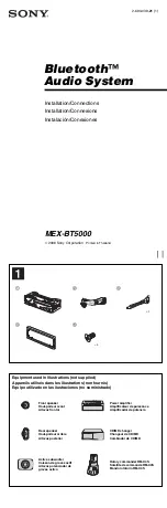 Preview for 1 page of Sony XPlod MEX-BT5000 Installation Manual