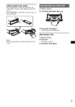 Preview for 7 page of Sony XPlod MEX-BT5000 Operating Instructions Manual