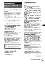 Preview for 15 page of Sony XPlod MEX-BT5000 Operating Instructions Manual