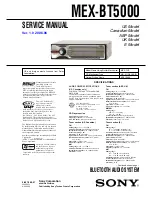 Предварительный просмотр 1 страницы Sony XPlod MEX-BT5000 Service Manual