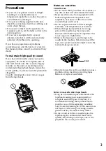 Preview for 3 page of Sony XR-1100 Operating Instructions Manual