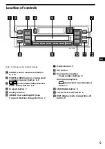 Preview for 5 page of Sony XR-1100 Operating Instructions Manual