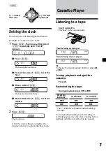 Предварительный просмотр 7 страницы Sony XR-1300R Operating Instructions Manual