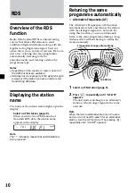 Предварительный просмотр 10 страницы Sony XR-1300R Operating Instructions Manual