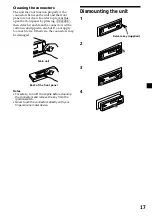 Предварительный просмотр 17 страницы Sony XR-1300R Operating Instructions Manual