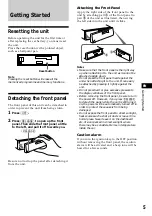 Предварительный просмотр 5 страницы Sony XR-1800R Operating Instructions Manual