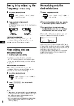 Предварительный просмотр 8 страницы Sony XR-1800R Operating Instructions Manual