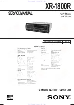 Sony XR-1800R Service Manual предпросмотр