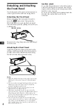 Предварительный просмотр 4 страницы Sony XR-1804 Operating Instructions Manual