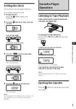 Предварительный просмотр 5 страницы Sony XR-1804 Operating Instructions Manual