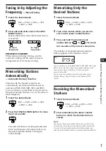 Предварительный просмотр 7 страницы Sony XR-1804 Operating Instructions Manual