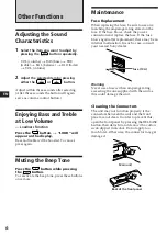 Предварительный просмотр 8 страницы Sony XR-1804 Operating Instructions Manual